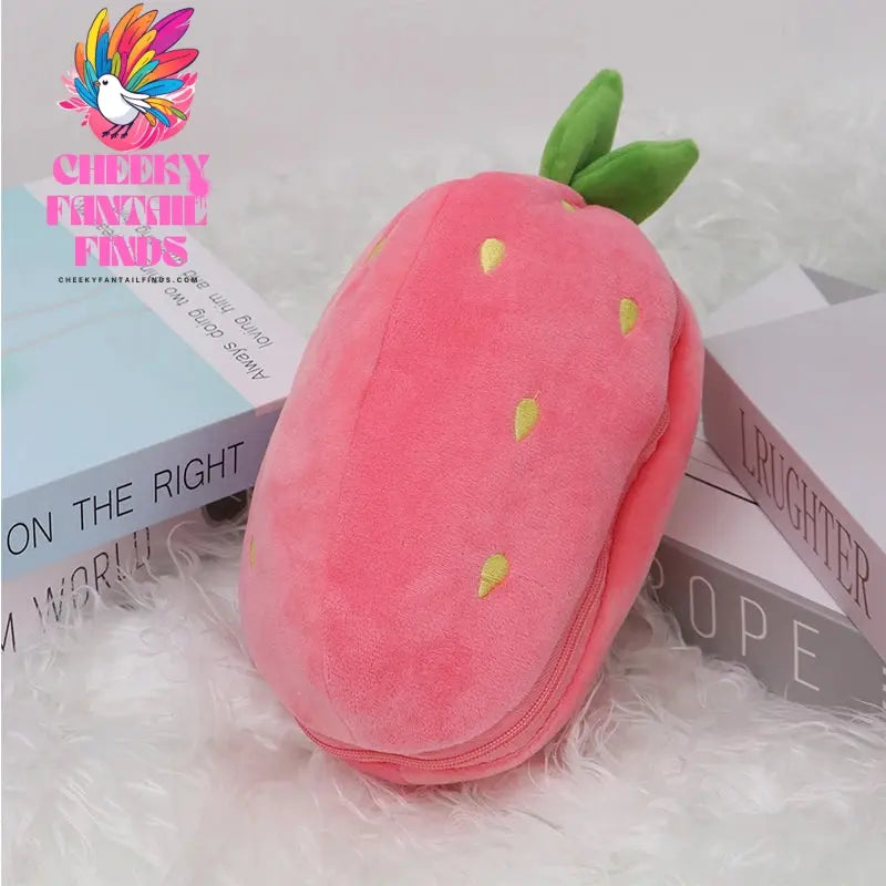 Kawaii Fruit Bunny Plush Toy Cute watermelon StrawberryCarrot  Reversible Rabbit Zipper Plush Toy Kids Birthday Gift Cheeky Fantail Finds