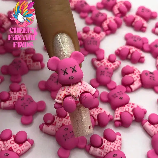 Kawaii Resin Cartoon Bear 10Pcs Cute Cartoon Nail Charms Decoration Luxury Designs DIY Manicure Decoration Cheeky Fantail Finds