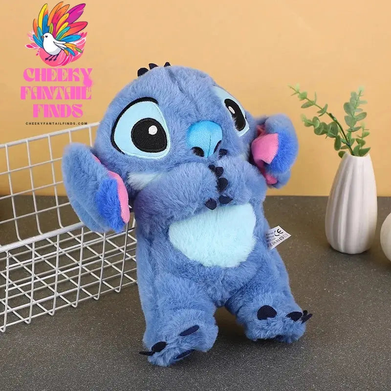 Kawaii Stitch Plush Doll Baby Sleeping Companion Sound Soothing Musical  Kawaii With Air Bag and Light Doll Breathing Toys Gifts Cheeky Fantail Finds