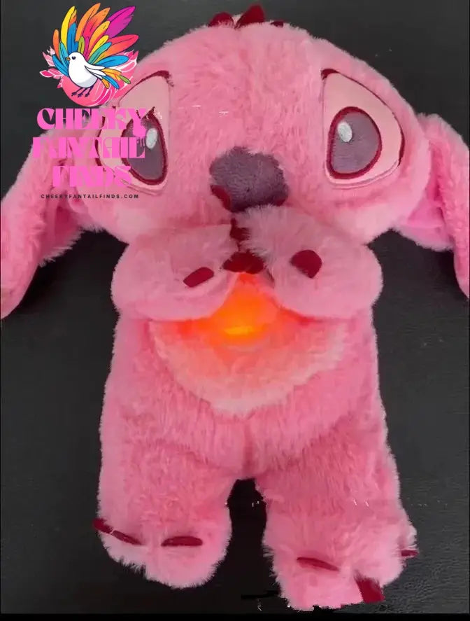 Kawaii Stitch Plush Doll Baby Sleeping Companion Sound Soothing Musical  Kawaii With Air Bag and Light Doll Breathing Toys Gifts Cheeky Fantail Finds