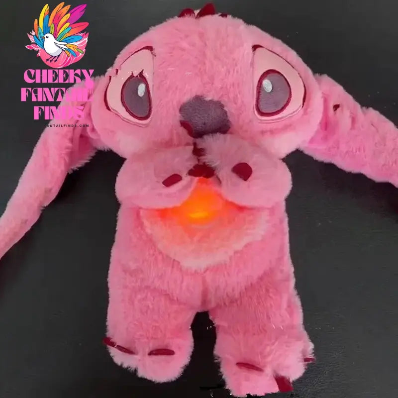 Kawaii Stitch Plush Doll Baby Sleeping Companion Sound Soothing Musical  Kawaii With Air Bag and Light Doll Breathing Toys Gifts Cheeky Fantail Finds
