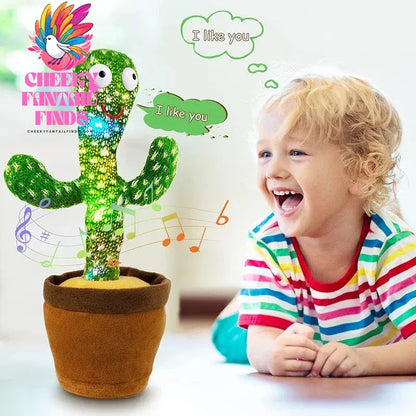 Kids Dancing Talking Cactus Toys Interactive Talking Sunny Cactus Electronic Plush Toy Home Decoration for Children Xmas Gifts Cheeky Fantail Finds