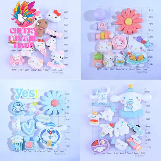 Kitty Shoe Accessories Cinnamon Dog Dog Melody Anime ShoeFlower Shoe Buckle Children's Gifts Cheeky Fantail Finds