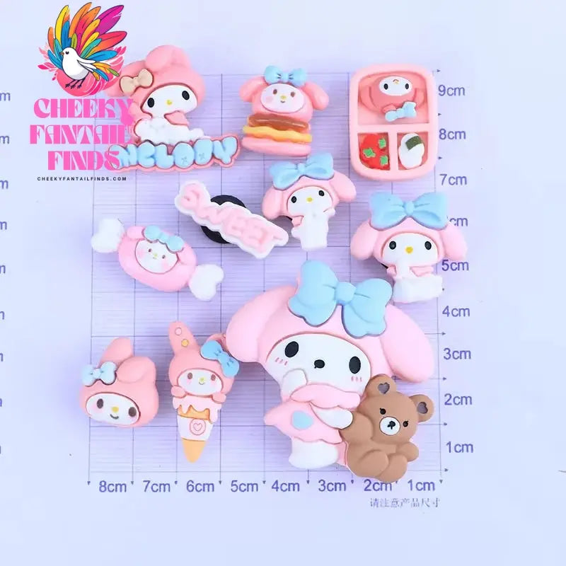 Kitty Shoe Accessories Cinnamon Dog Dog Melody Anime ShoeFlower Shoe Buckle Children's Gifts Cheeky Fantail Finds