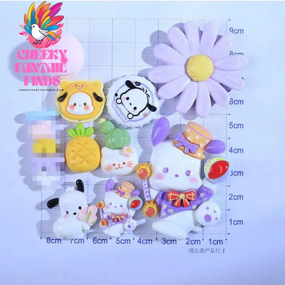 Kitty Shoe Accessories Cinnamon Dog Dog Melody Anime ShoeFlower Shoe Buckle Children's Gifts Cheeky Fantail Finds