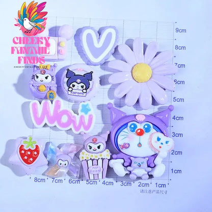 Kitty Shoe Accessories Cinnamon Dog Dog Melody Anime ShoeFlower Shoe Buckle Children's Gifts Cheeky Fantail Finds