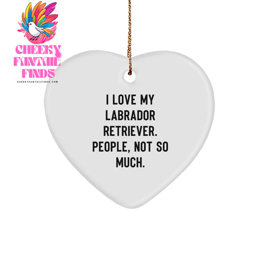 Labrador Retriever Heart Ornament, Funny Labrador Retriever Lover Gifts, Labrador Retriever Dog Christmas Decorations - Image 1