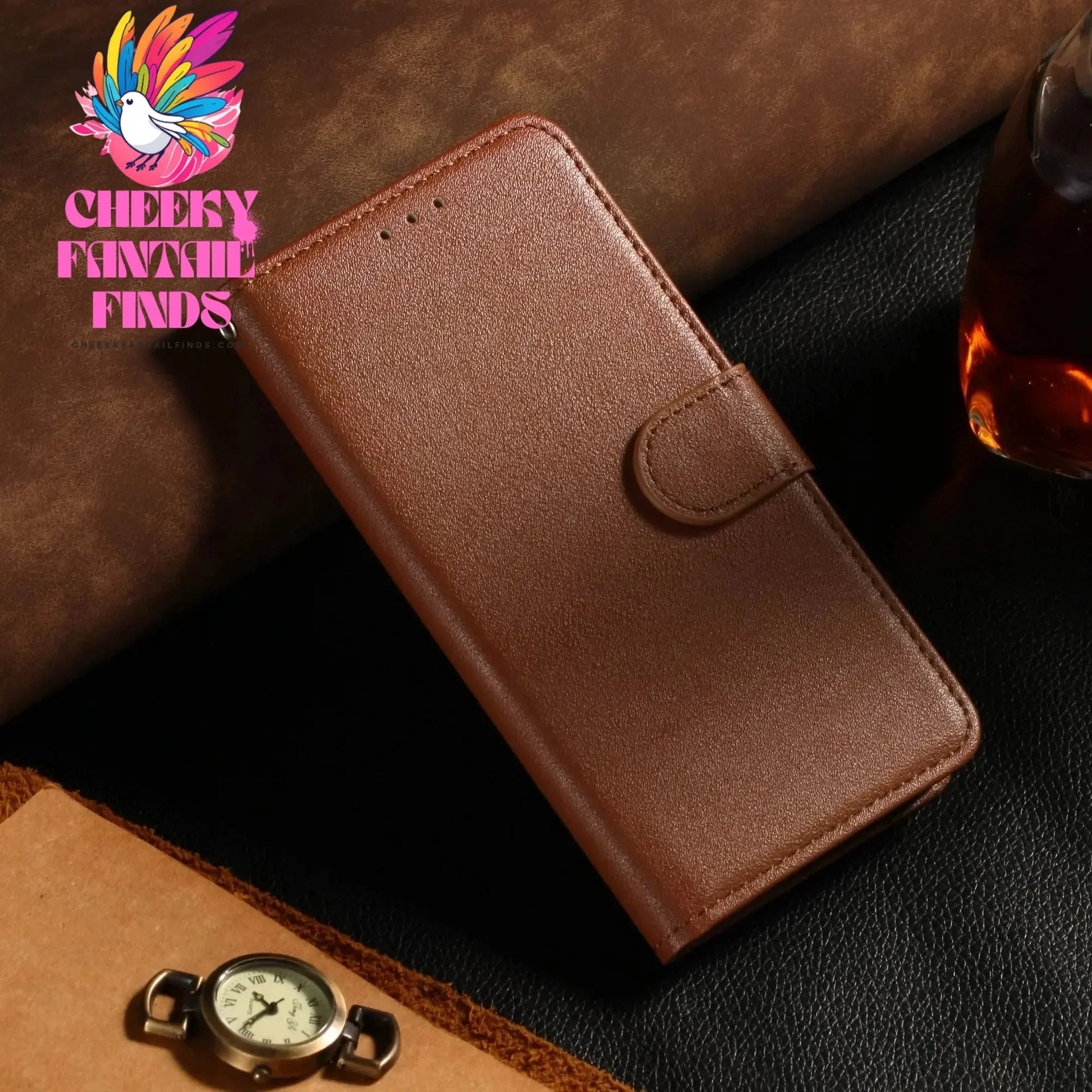 Leather Case for Samsung Galaxy A14 A05 A05S A33 A13 A12 A21S A20E A24 A54 A51 A53 A34 A32 A10 A22 A25 Coque Flip Wallet Funda Cheeky Fantail Finds