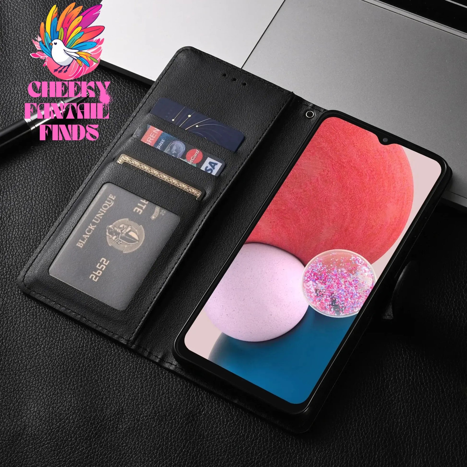 Leather Case for Samsung Galaxy A14 A05 A05S A33 A13 A12 A21S A20E A24 A54 A51 A53 A34 A32 A10 A22 A25 Coque Flip Wallet Funda Cheeky Fantail Finds