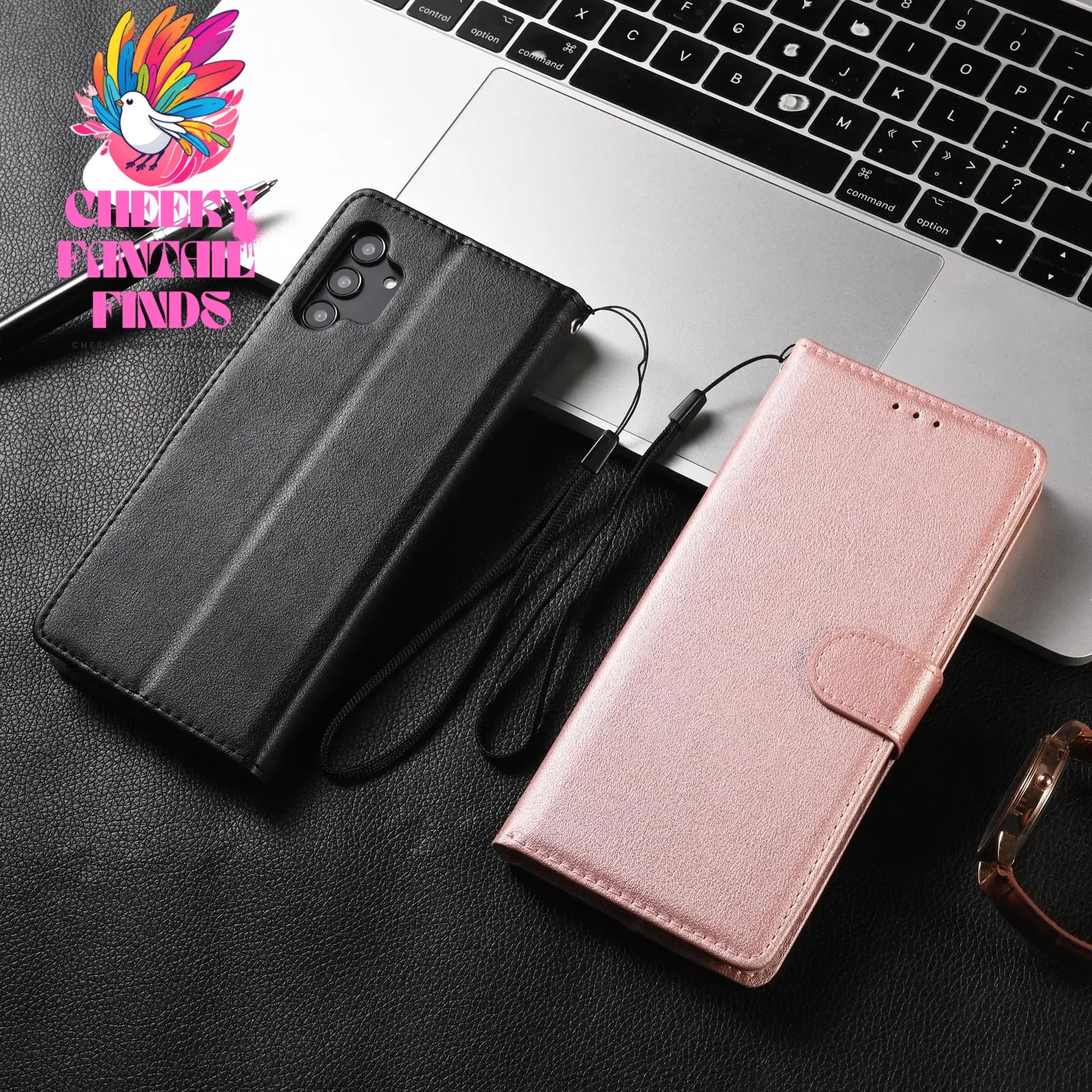 Leather Case for Samsung Galaxy A14 A05 A05S A33 A13 A12 A21S A20E A24 A54 A51 A53 A34 A32 A10 A22 A25 Coque Flip Wallet Funda Cheeky Fantail Finds