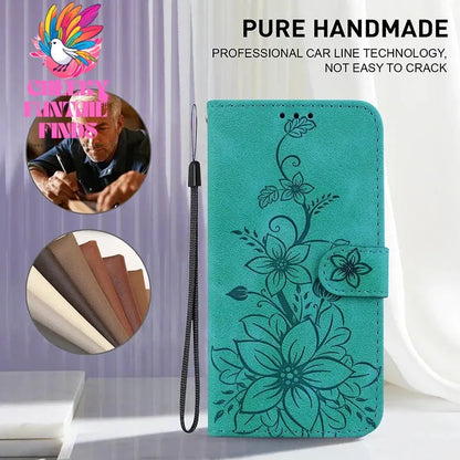 Leather Phone Case For Samsung Galaxy A56 A55 A54 A53 A52 A35 A36 A34 A42 A26 A25 A23 A14 A15 A12 A16 5G Card Slot Wallet Cover Cheeky Fantail Finds