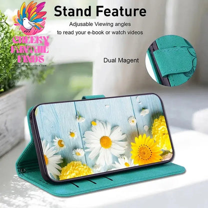 Leather Phone Case For Samsung Galaxy A56 A55 A54 A53 A52 A35 A36 A34 A42 A26 A25 A23 A14 A15 A12 A16 5G Card Slot Wallet Cover Cheeky Fantail Finds