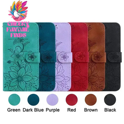 Leather Phone Case For Samsung Galaxy A56 A55 A54 A53 A52 A35 A36 A34 A42 A26 A25 A23 A14 A15 A12 A16 5G Card Slot Wallet Cover Cheeky Fantail Finds
