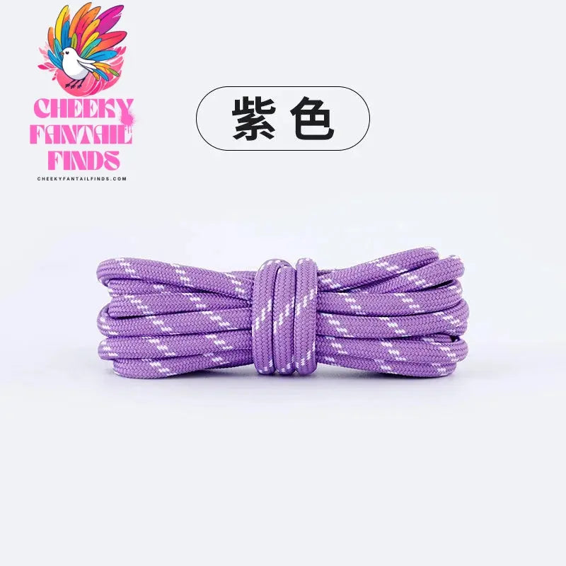 Length 100cm DIY Freedly Round Leather Colorful Shoelaces Canvas Casual  Boots Shoe Laces Rope Shoestrings Cheeky Fantail Finds