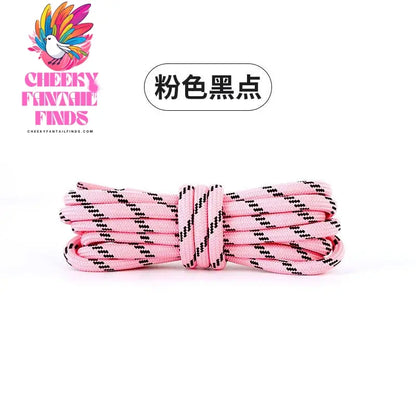 Length 100cm DIY Freedly Round Leather Colorful Shoelaces Canvas Casual  Boots Shoe Laces Rope Shoestrings Cheeky Fantail Finds