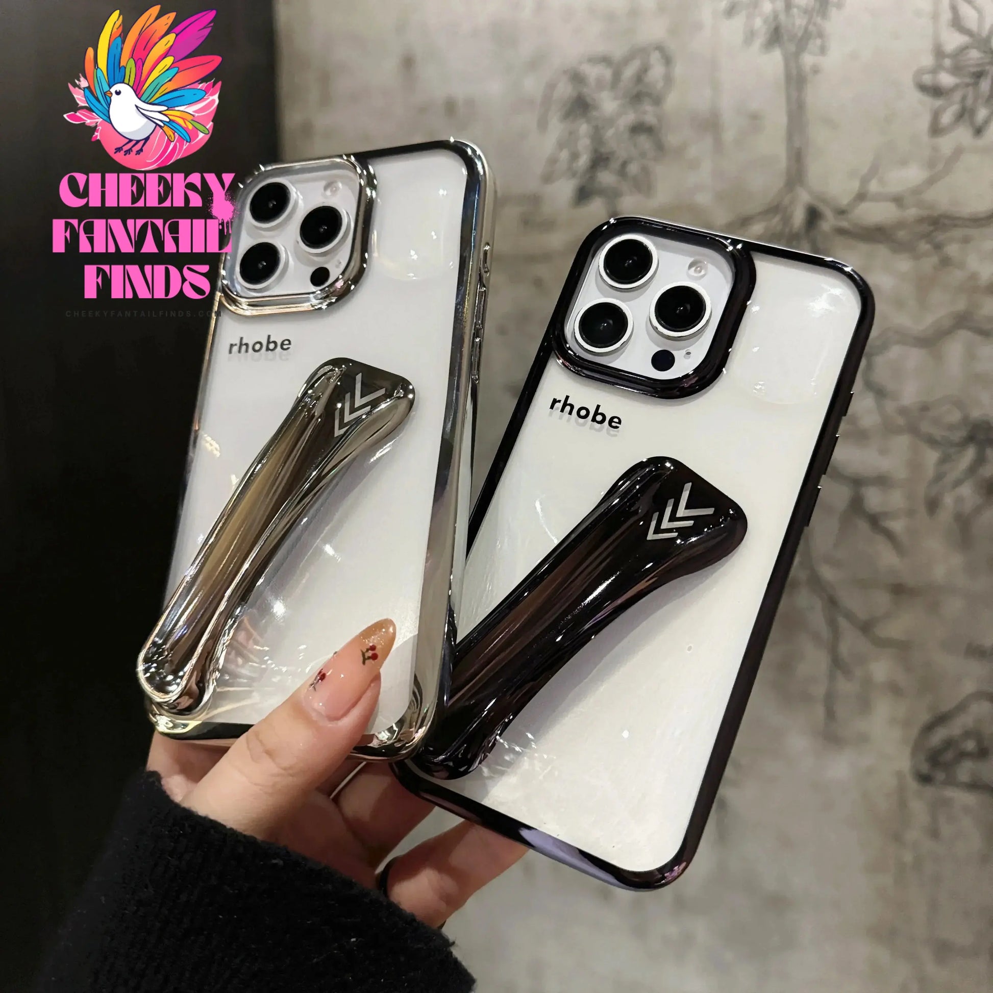 Lipstick Plating DIY Rhodes Phone Case for IPhone 16 15 14 13 12 11 Pro Max Plus Portable Lip Gloss Holder Hot Clear Cover Cheeky Fantail Finds