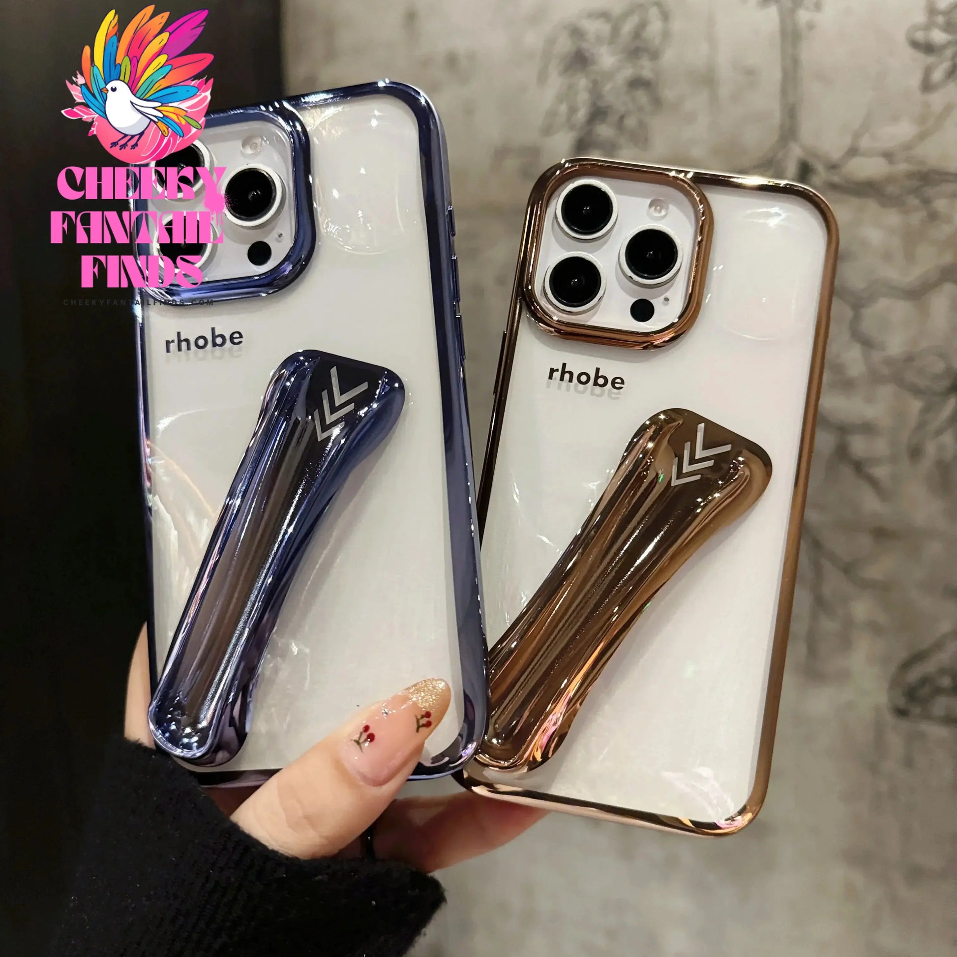 Lipstick Plating DIY Rhodes Phone Case for IPhone 16 15 14 13 12 11 Pro Max Plus Portable Lip Gloss Holder Hot Clear Cover Cheeky Fantail Finds