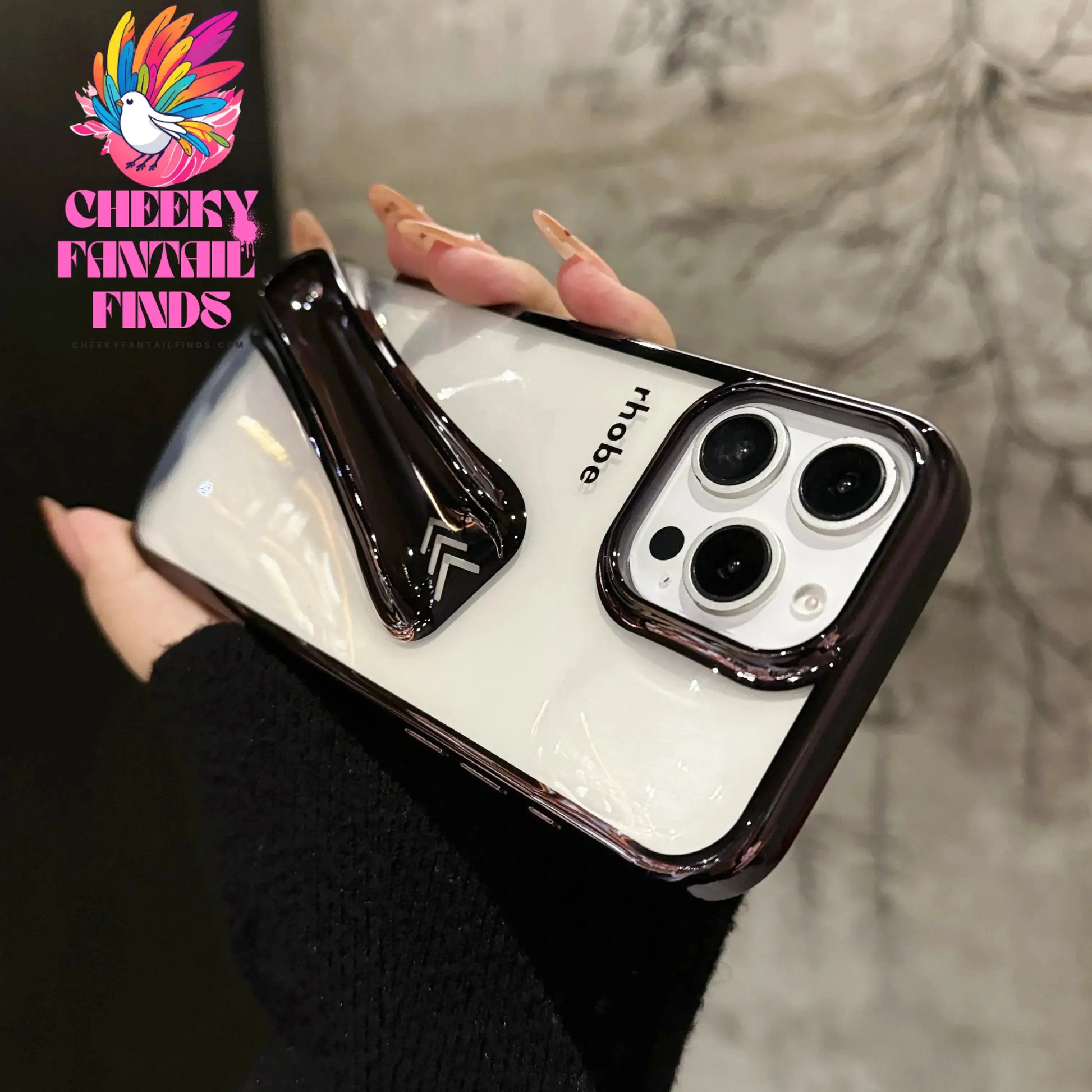 Lipstick Plating DIY Rhodes Phone Case for IPhone 16 15 14 13 12 11 Pro Max Plus Portable Lip Gloss Holder Hot Clear Cover Cheeky Fantail Finds