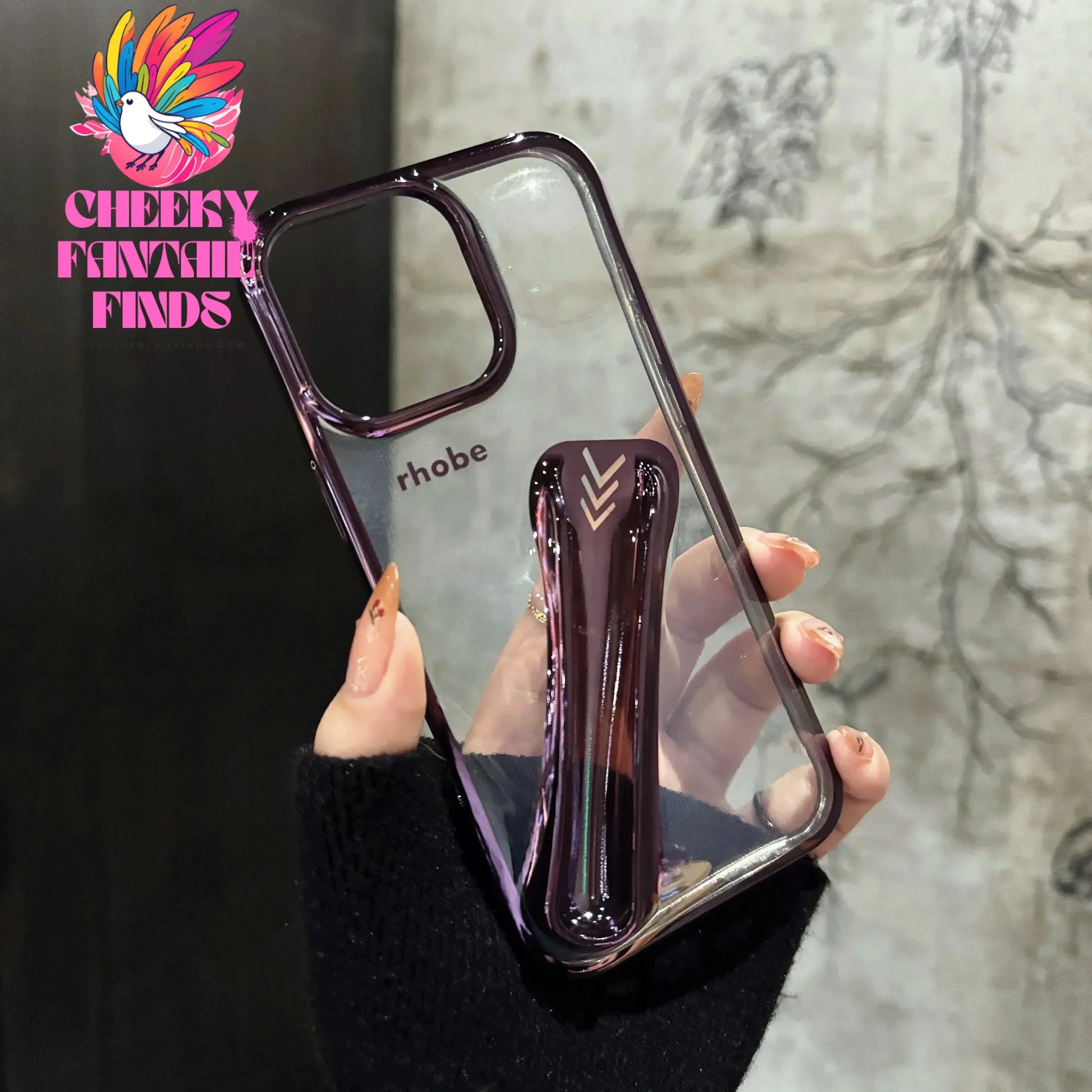 Lipstick Plating DIY Rhodes Phone Case for IPhone 16 15 14 13 12 11 Pro Max Plus Portable Lip Gloss Holder Hot Clear Cover Cheeky Fantail Finds