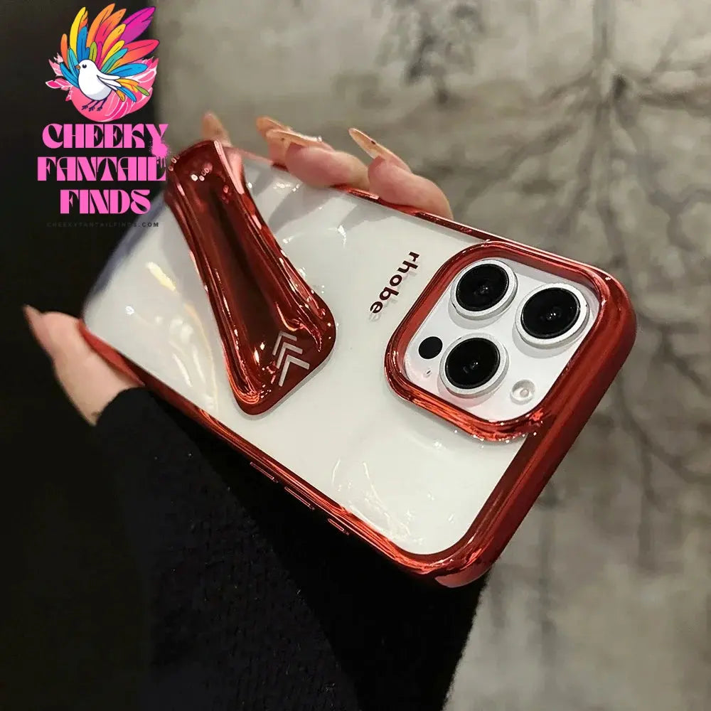 Lipstick Plating DIY Rhodes Phone Case for IPhone 16 15 14 13 12 11 Pro Max Plus Portable Lip Gloss Holder Hot Clear Cover Cheeky Fantail Finds