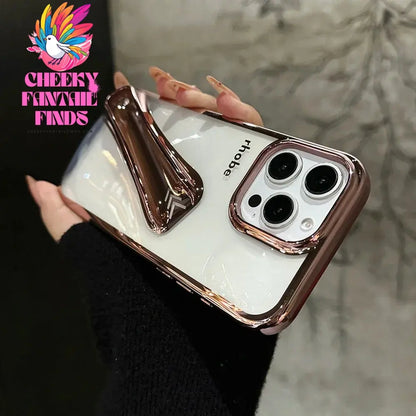 Lipstick Plating DIY Rhodes Phone Case for IPhone 16 15 14 13 12 11 Pro Max Plus Portable Lip Gloss Holder Hot Clear Cover Cheeky Fantail Finds