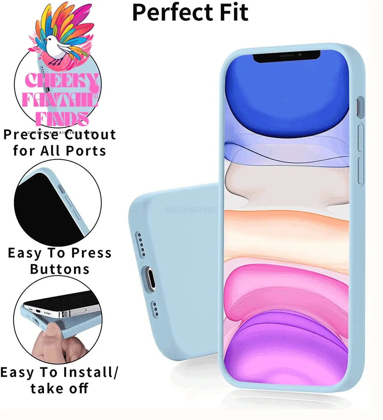 Liquid Silicone Case For Apple iPhone 15 16 14 13 12 11 Pro Max XS XR 16 14 Plus Phone Original Official Style Protective Cover Cheeky Fantail Finds
