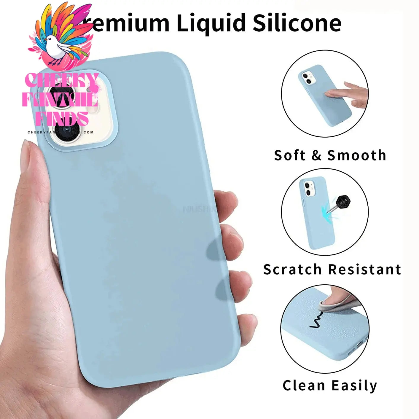 Liquid Silicone Case For Apple iPhone 15 16 14 13 12 11 Pro Max XS XR 16 14 Plus Phone Original Official Style Protective Cover Cheeky Fantail Finds