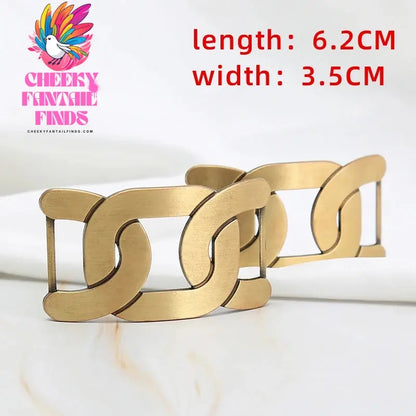 Loafer Bronze Hardware Buckle Accessories Shoe Flower Accessories Trend New Slippers Handmade DIY Women's Shoes Leather Buckle Cheeky Fantail Finds