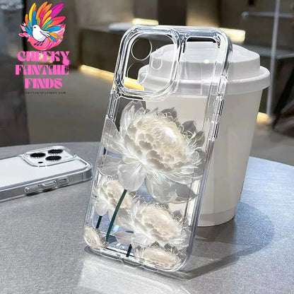 Lotus Flower Transparent Phone Case For iPhone 16 Pro Case iPhone 13 11 15 12 14 Pro Max XR XS X 8 7 Plus SE Shockproof Cover Cheeky Fantail Finds