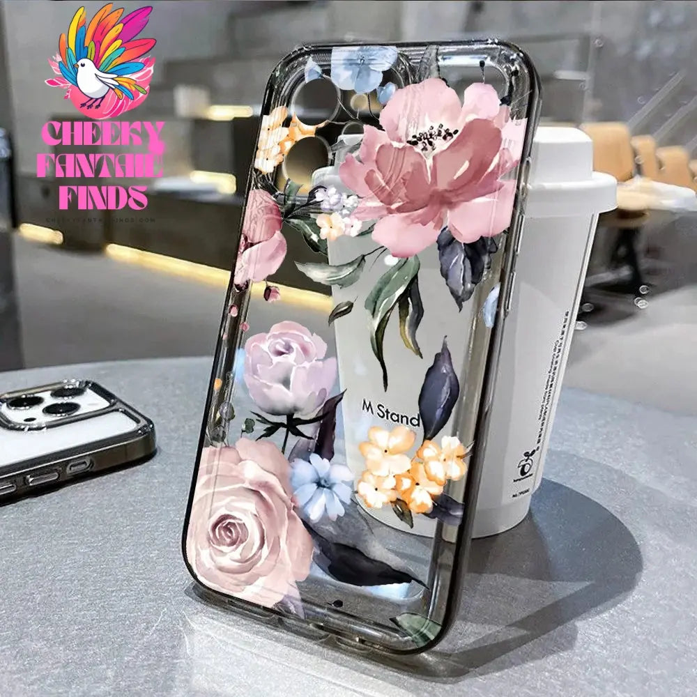 Lotus Flower Transparent Phone Case For iPhone 16 Pro Case iPhone 13 11 15 12 14 Pro Max XR XS X 8 7 Plus SE Shockproof Cover Cheeky Fantail Finds