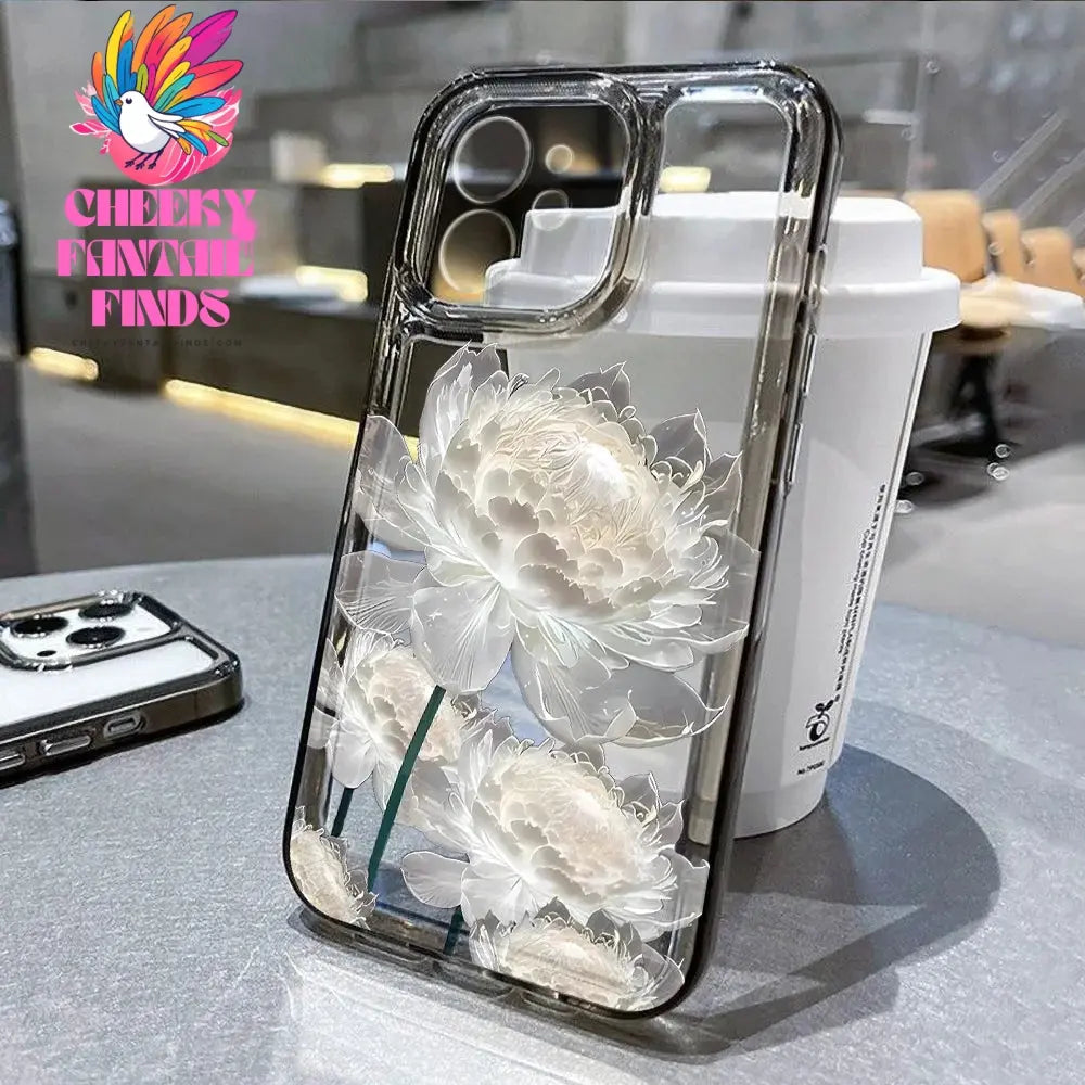 Lotus Flower Transparent Phone Case For iPhone 16 Pro Case iPhone 13 11 15 12 14 Pro Max XR XS X 8 7 Plus SE Shockproof Cover Cheeky Fantail Finds