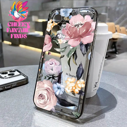 Lotus Flower Transparent Phone Case For iPhone 16 Pro Case iPhone 13 11 15 12 14 Pro Max XR XS X 8 7 Plus SE Shockproof Cover Cheeky Fantail Finds
