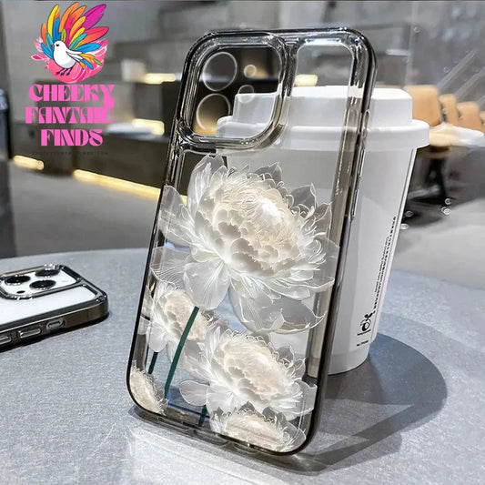 Lotus Flower Transparent Phone Case For iPhone 16 Pro Case iPhone 13 11 15 12 14 Pro Max XR XS X 8 7 Plus SE Shockproof Cover Cheeky Fantail Finds