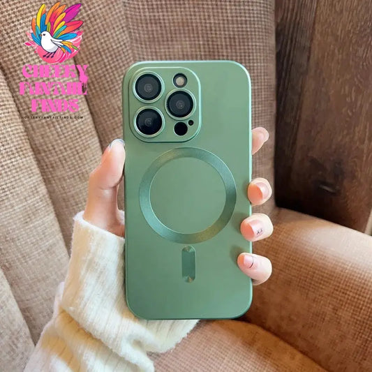 Luxury Black Magsafe Wireless Charge Case For iPhone16 15 14 13 12 11 Pro Max Soft Magnetic Cover Cheeky Fantail Finds