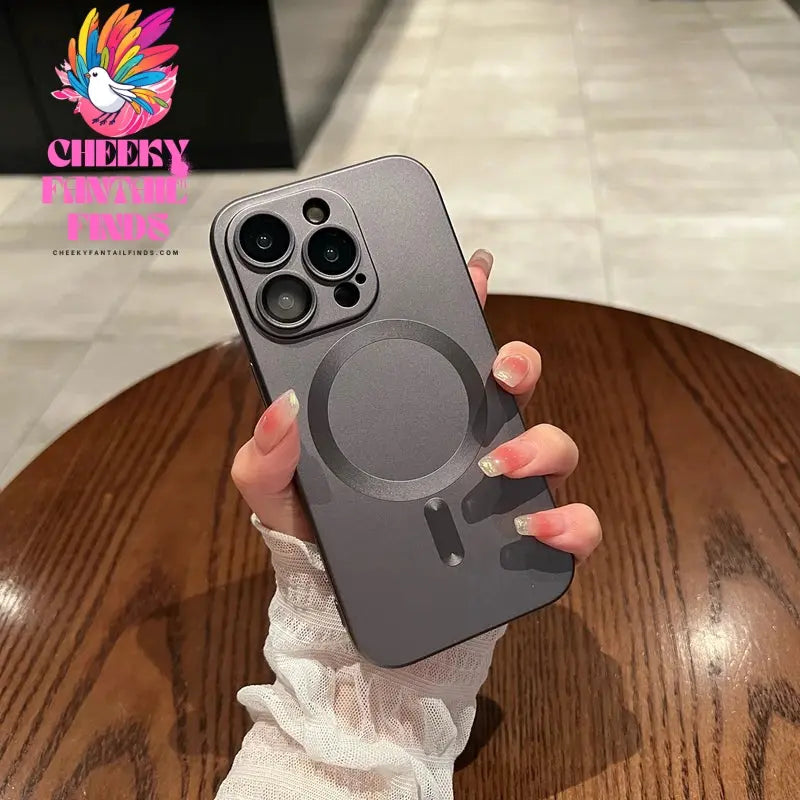 Luxury Black Magsafe Wireless Charge Case For iPhone16 15 14 13 12 11 Pro Max  Soft Magnetic Cover Cheeky Fantail Finds