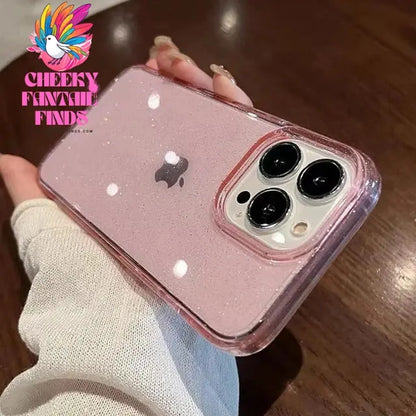 Luxury Bling Glitter Clear Phone Case For iPhone 16 15 14 13 12 11 Pro Max X XR XS 7 8 Plus Shockproof Transparent Soft Cover Cheeky Fantail Finds