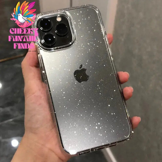 Luxury Bling Glitter Clear Phone Case for iPhone 16 15 14 13 12 11 Pro Max Plus Mini Silicone Soft Transparent Bumper Cover Cheeky Fantail Finds