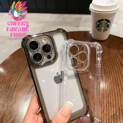 Luxury Clear Shockproof Phone Case For iPhone 16 14 13 12 11 15 Pro Max X XR XS Max 7 8 16 Plus Transparent Bumper Cases Cover Cheeky Fantail Finds