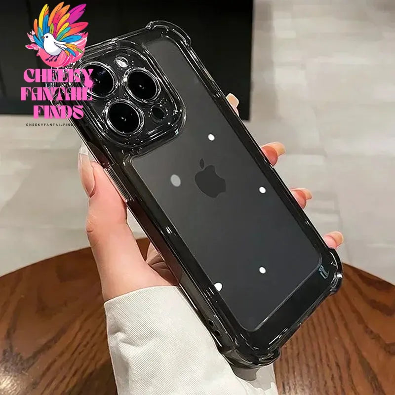Luxury Clear Shockproof Phone Case For iPhone 16 14 13 12 11 15 Pro Max X XR XS Max 7 8 16 Plus Transparent Bumper Cases Cover Cheeky Fantail Finds