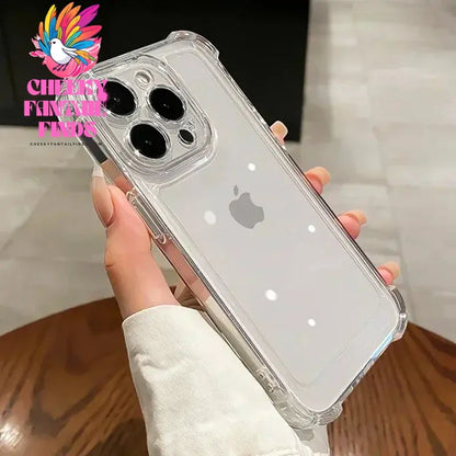 Luxury Clear Shockproof Phone Case For iPhone 16 14 13 12 11 15 Pro Max X XR XS Max 7 8 16 Plus Transparent Bumper Cases Cover Cheeky Fantail Finds