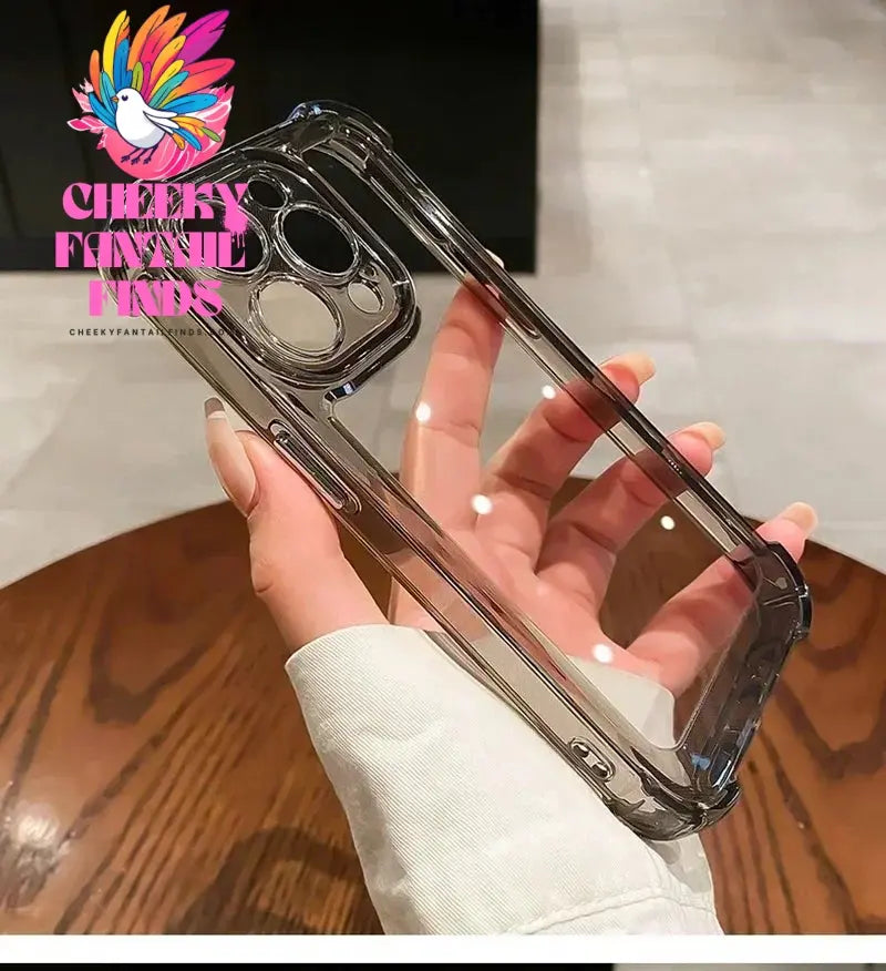 Luxury Clear Shockproof Phone Case For iPhone 16 14 13 12 11 15 Pro Max X XR XS Max 7 8 16 Plus Transparent Bumper Cases Cover Cheeky Fantail Finds