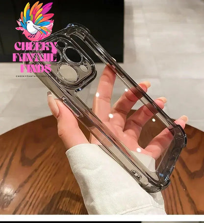 Luxury Clear Shockproof Phone Case For iPhone 16 14 13 12 11 15 Pro Max X XR XS Max 7 8 16 Plus Transparent Bumper Cases Cover Cheeky Fantail Finds