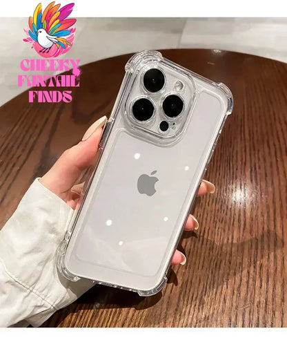 Luxury Clear Shockproof Phone Case For iPhone 16 14 13 12 11 15 Pro Max X XR XS Max 7 8 16 Plus Transparent Bumper Cases Cover Cheeky Fantail Finds