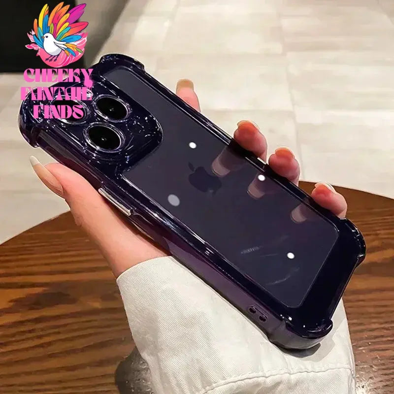 Luxury Clear Shockproof Phone Case For iPhone 16 14 13 12 11 15 Pro Max X XR XS Max 7 8 16 Plus Transparent Bumper Cases Cover Cheeky Fantail Finds