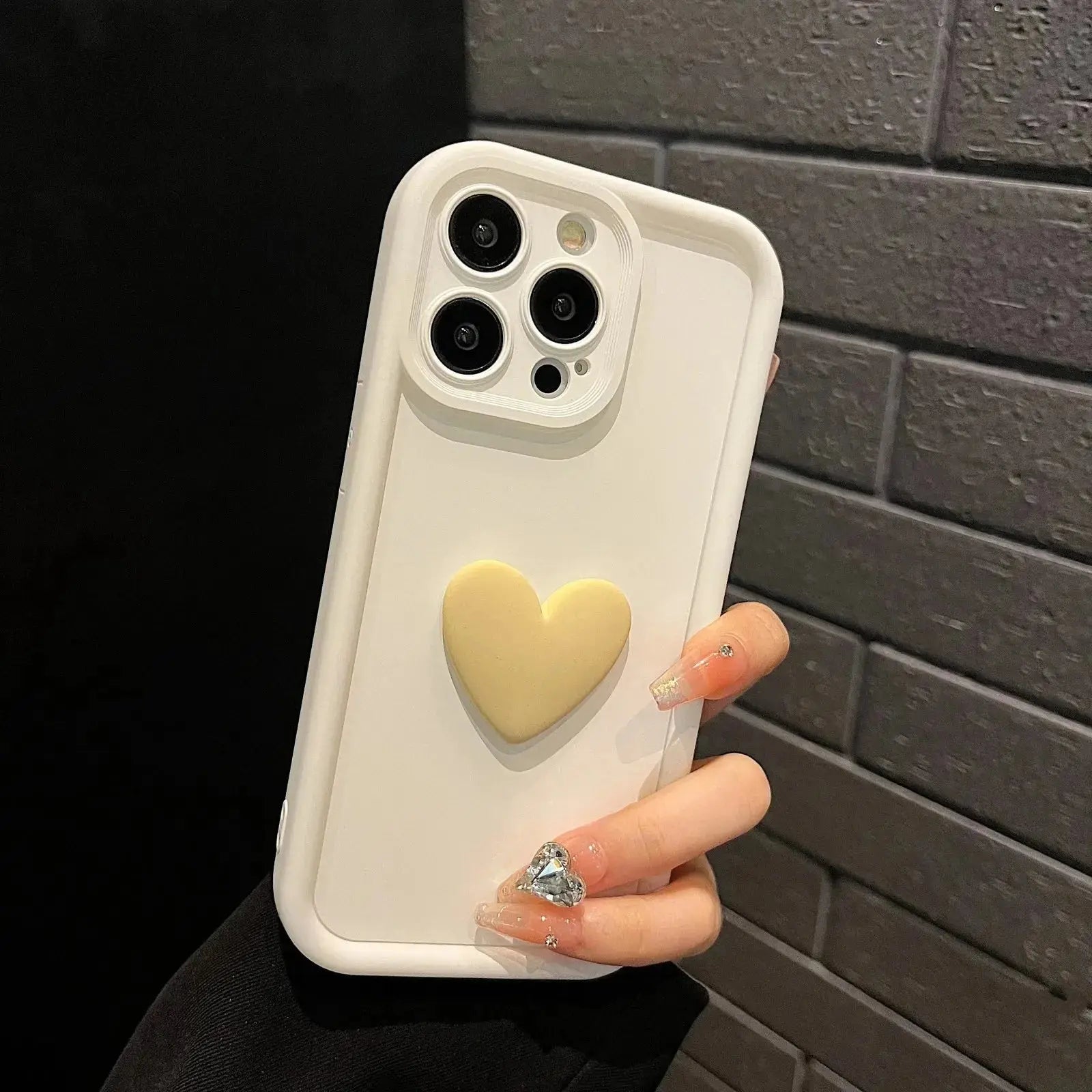 Luxury Cute 3D Love Heart Silicone Phone Case For iPhone 16 15 13 12 11 14 Pro Max X XR XS 16 Plus Shockproof Candy Back Cover Cheeky Fantail Finds