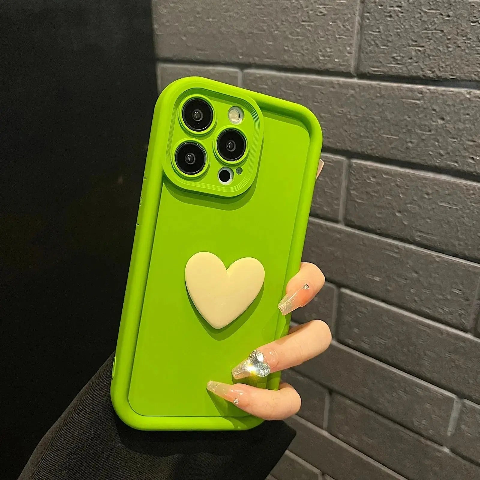 Luxury Cute 3D Love Heart Silicone Phone Case For iPhone 16 15 13 12 11 14 Pro Max X XR XS 16 Plus Shockproof Candy Back Cover Cheeky Fantail Finds