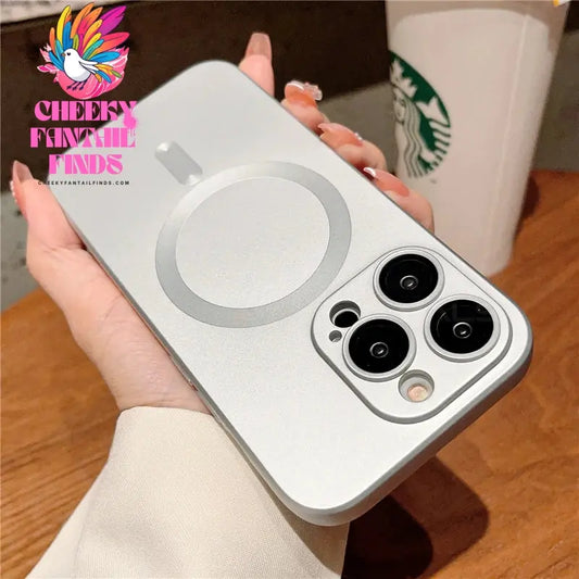 Luxury For Magsafe Wireless Charging Case For iPhone 15 11 13 12 14 Pro Max Plus Magnetic Phone Cases Lens Protector Matte Cover Cheeky Fantail Finds