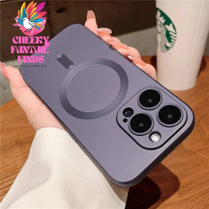 Luxury For Magsafe Wireless Charging Case For iPhone 15 11 13 12 14 Pro Max Plus Magnetic Phone Cases Lens Protector Matte Cover Cheeky Fantail Finds