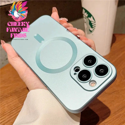 Luxury For Magsafe Wireless Charging Case For iPhone 15 11 13 12 14 Pro Max Plus Magnetic Phone Cases Lens Protector Matte Cover Cheeky Fantail Finds