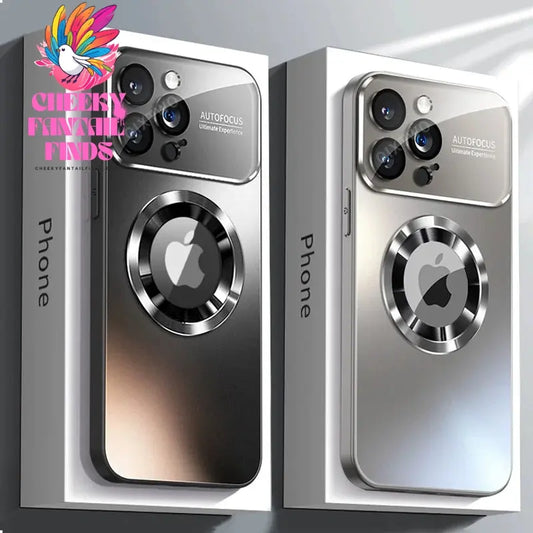 Luxury Glass Camera Lens For Magesafe Magnetic Wireless Charging Case For iPhone 11 12 13 14 15 16 Pro Max Plus Shockproof Cover Cheeky Fantail Finds